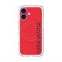スリムプロテクションプレミアムケース with MagSafe［ SUPER PRIVATE - ロゴ - Red&Black ］