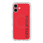 スリムプロテクションプレミアムケース with MagSafe［ SUPER PRIVATE - ロゴ - Red&Black ］