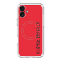 スリムプロテクションプレミアムケース with MagSafe［ SUPER PRIVATE - ロゴ - Red&Black ］