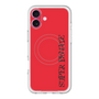 スリムプロテクションプレミアムケース with MagSafe［ SUPER PRIVATE - ロゴ - Red&Black ］