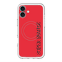 スリムプロテクションプレミアムケース with MagSafe［ SUPER PRIVATE - ロゴ - Red&Black ］