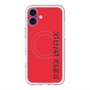 スリムプロテクションプレミアムケース with MagSafe［ SUPER PRIVATE - ロゴ - Red&Black ］