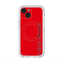 スリムプロテクションプレミアムケース with MagSafe［ SUPER PRIVATE - ロゴ - Red ］