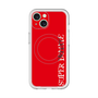 スリムプロテクションプレミアムケース with MagSafe［ SUPER PRIVATE - ロゴ - Red ］