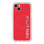 スリムプロテクションプレミアムケース with MagSafe［ SUPER PRIVATE - ロゴ - Red ］