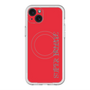 スリムプロテクションプレミアムケース with MagSafe［ SUPER PRIVATE - ロゴ - Red ］