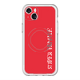 スリムプロテクションプレミアムケース with MagSafe［ SUPER PRIVATE - ロゴ - Red ］