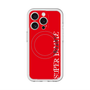 スリムプロテクションプレミアムケース with MagSafe［ SUPER PRIVATE - ロゴ - Red ］