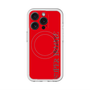 スリムプロテクションプレミアムケース with MagSafe［ SUPER PRIVATE - ロゴ - Red ］