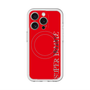 スリムプロテクションプレミアムケース with MagSafe［ SUPER PRIVATE - ロゴ - Red ］