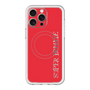 スリムプロテクションプレミアムケース with MagSafe［ SUPER PRIVATE - ロゴ - Red ］