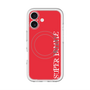 スリムプロテクションプレミアムケース with MagSafe［ SUPER PRIVATE - ロゴ - Red ］