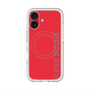 スリムプロテクションプレミアムケース with MagSafe［ SUPER PRIVATE - ロゴ - Red ］