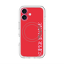 スリムプロテクションプレミアムケース with MagSafe［ SUPER PRIVATE - ロゴ - Red ］