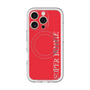スリムプロテクションプレミアムケース with MagSafe［ SUPER PRIVATE - ロゴ - Red ］