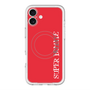 スリムプロテクションプレミアムケース with MagSafe［ SUPER PRIVATE - ロゴ - Red ］