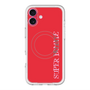 スリムプロテクションプレミアムケース with MagSafe［ SUPER PRIVATE - ロゴ - Red ］