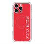 スリムプロテクションプレミアムケース with MagSafe［ SUPER PRIVATE - ロゴ - Red ］