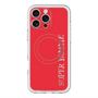 スリムプロテクションプレミアムケース with MagSafe［ SUPER PRIVATE - ロゴ - Red ］