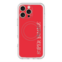 スリムプロテクションプレミアムケース with MagSafe［ SUPER PRIVATE - ロゴ - Red ］