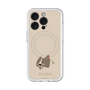 スリムプロテクションプレミアムケース with MagSafe［ BUDOG - ベージュ ］