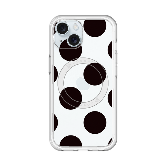 スリムプロテクションプレミアムケース with MagSafe［ シンプルドット - Black ］