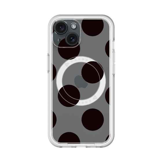 スリムプロテクションプレミアムケース with MagSafe［ シンプルドット - Black ］