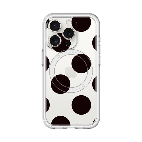 スリムプロテクションプレミアムケース with MagSafe［ シンプルドット - Black ］