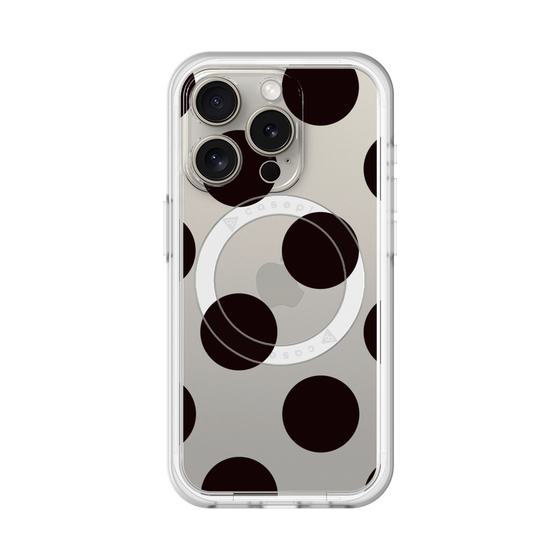 スリムプロテクションプレミアムケース with MagSafe［ シンプルドット - Black ］