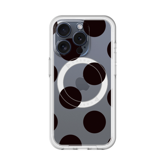 スリムプロテクションプレミアムケース with MagSafe［ シンプルドット - Black ］