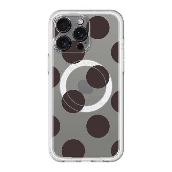 スリムプロテクションプレミアムケース with MagSafe［ シンプルドット - Black ］
