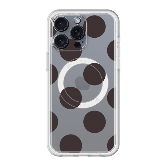 スリムプロテクションプレミアムケース with MagSafe［ シンプルドット - Black ］