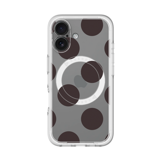 スリムプロテクションプレミアムケース with MagSafe［ シンプルドット - Black ］
