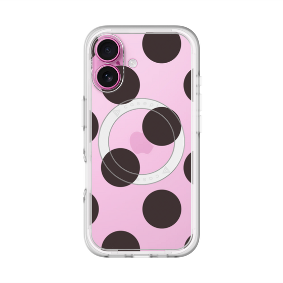スリムプロテクションプレミアムケース with MagSafe［ シンプルドット - Black ］