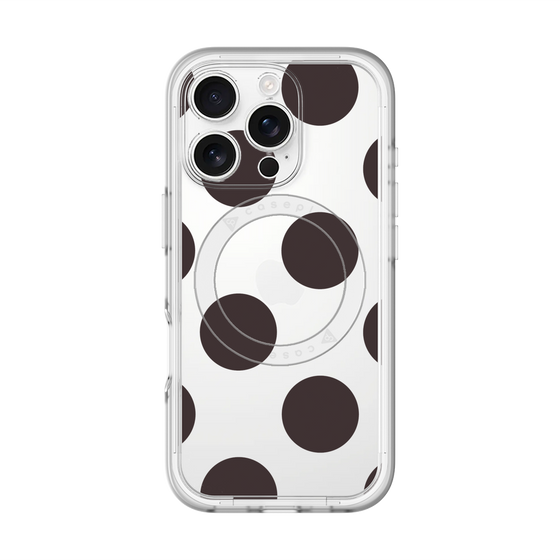 スリムプロテクションプレミアムケース with MagSafe［ シンプルドット - Black ］