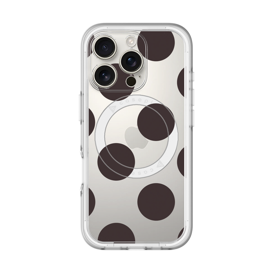 スリムプロテクションプレミアムケース with MagSafe［ シンプルドット - Black ］