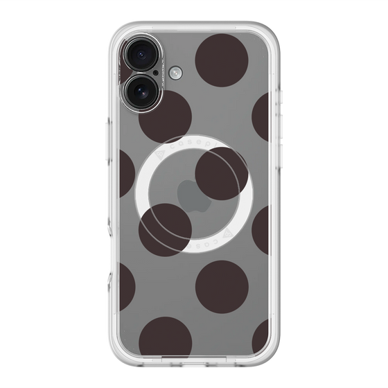 スリムプロテクションプレミアムケース with MagSafe［ シンプルドット - Black ］