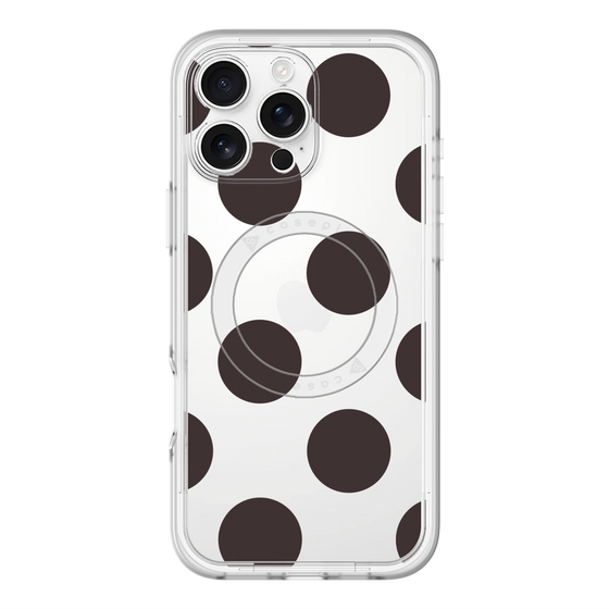 スリムプロテクションプレミアムケース with MagSafe［ シンプルドット - Black ］