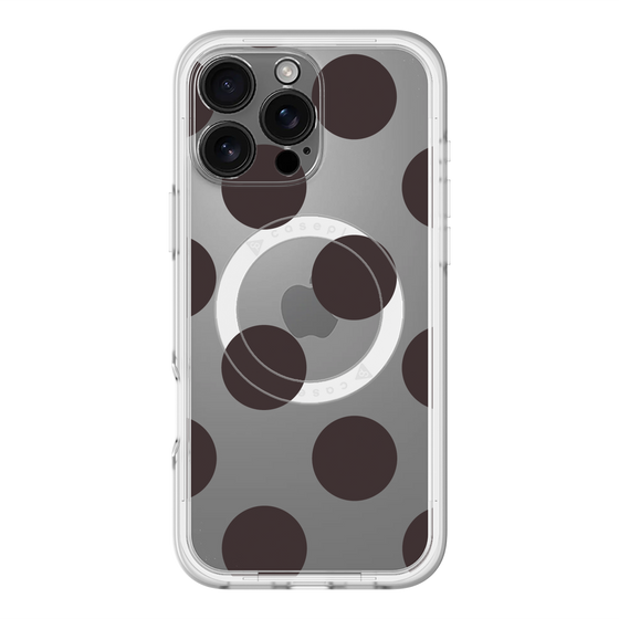 スリムプロテクションプレミアムケース with MagSafe［ シンプルドット - Black ］