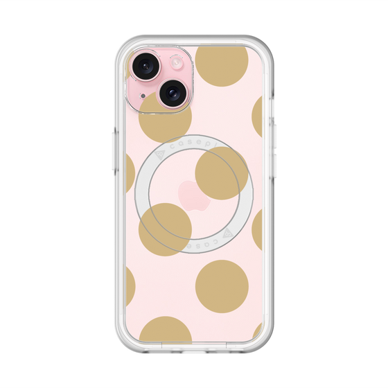 スリムプロテクションプレミアムケース with MagSafe［ シンプルドット - Beige ］