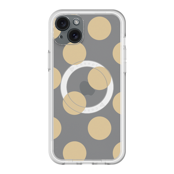 スリムプロテクションプレミアムケース with MagSafe［ シンプルドット - Beige ］