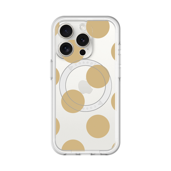スリムプロテクションプレミアムケース with MagSafe［ シンプルドット - Beige ］