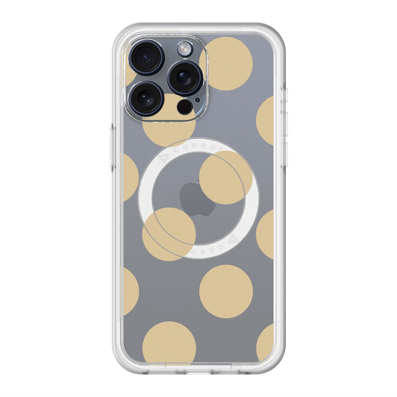 スリムプロテクションプレミアムケース with MagSafe［ シンプルドット - Beige ］