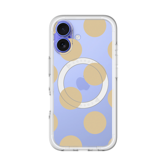 スリムプロテクションプレミアムケース with MagSafe［ シンプルドット - Beige ］