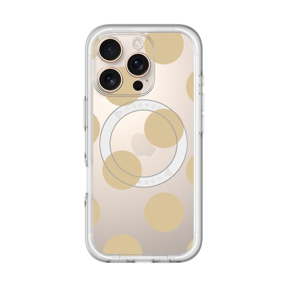 スリムプロテクションプレミアムケース with MagSafe［ シンプルドット - Beige ］