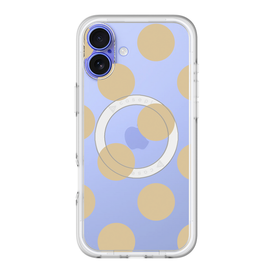 スリムプロテクションプレミアムケース with MagSafe［ シンプルドット - Beige ］