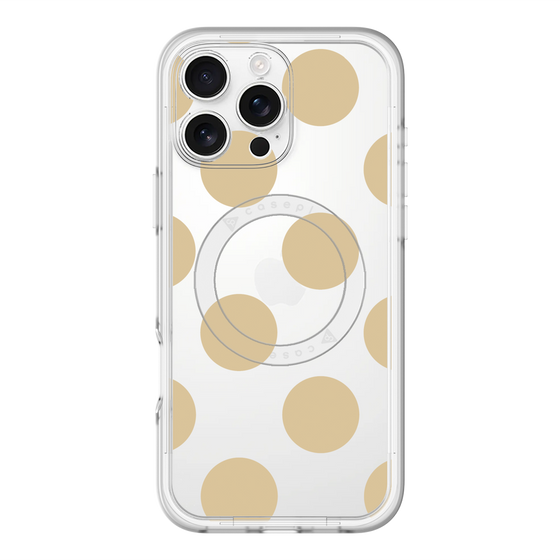 スリムプロテクションプレミアムケース with MagSafe［ シンプルドット - Beige ］