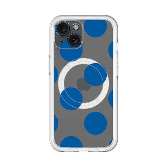 スリムプロテクションプレミアムケース with MagSafe［ シンプルドット - Blue ］
