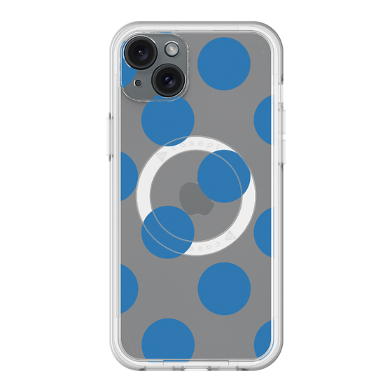 スリムプロテクションプレミアムケース with MagSafe［ シンプルドット - Blue ］