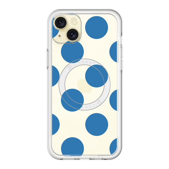 スリムプロテクションプレミアムケース with MagSafe［ シンプルドット - Blue ］